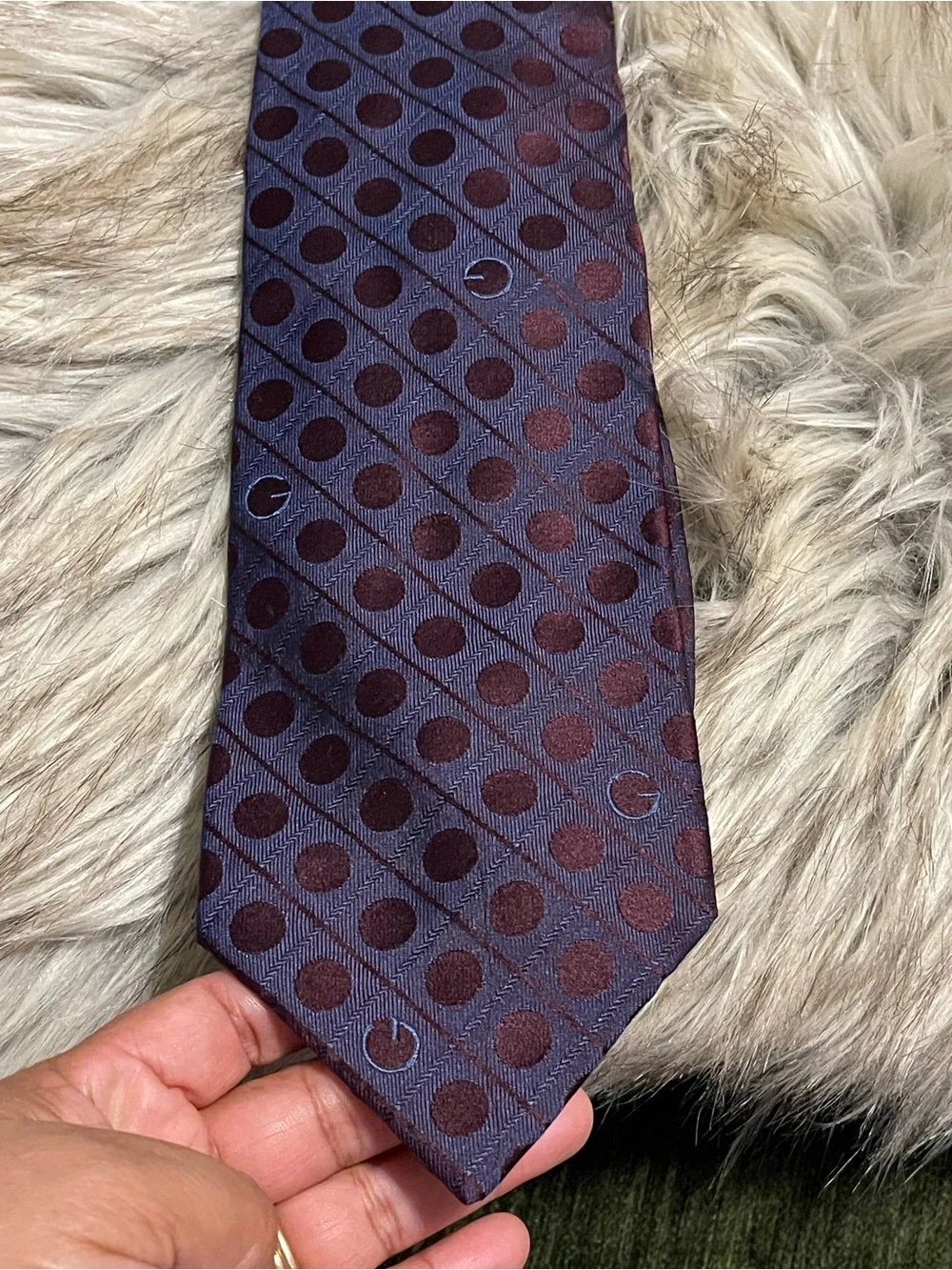 GUCCI Silk Brown Polka Dot Tie Luxury Designer Men's Neckwear Made In Italy